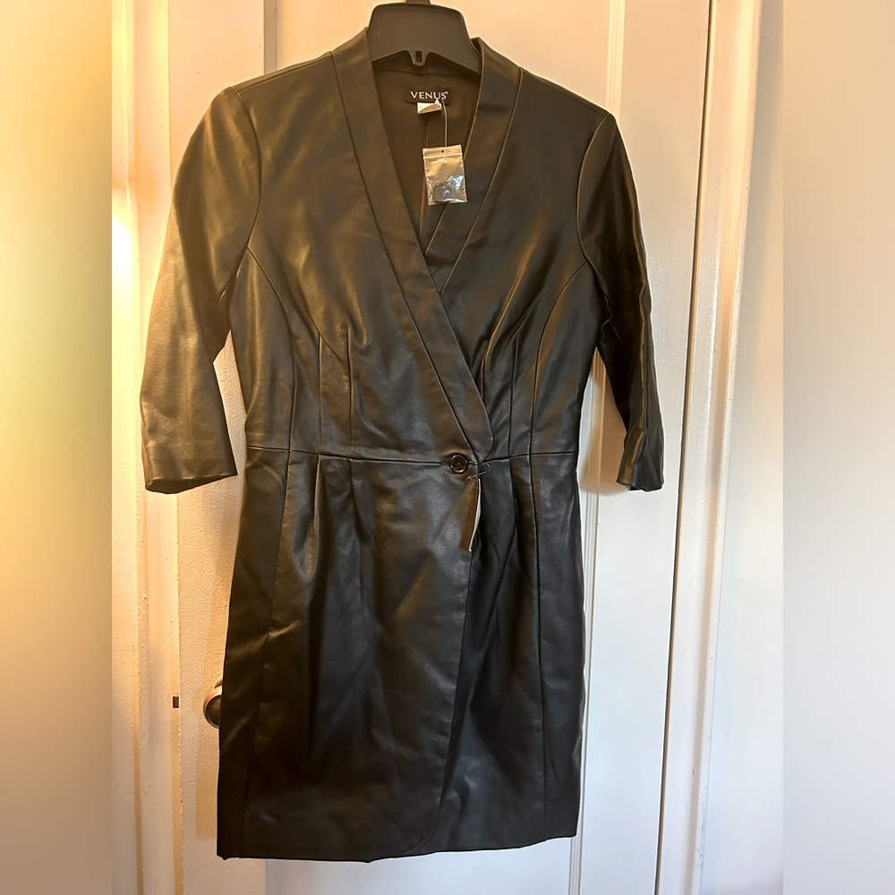 Beautiful brand new with tags leather like dress